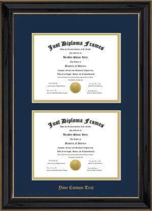 B / Navy Mat / Double /Text