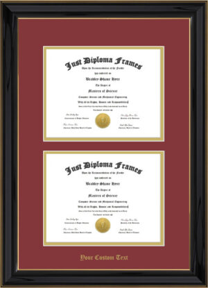 B / Maroon Mat / Double /Text