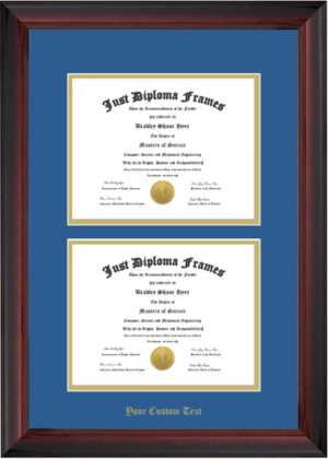 M / Blue Mat / Double /Text