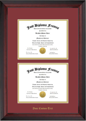 M / Maroon Mat / Double /Text