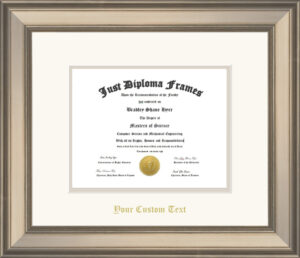 Silver Diploma Frame with Ivory Mat